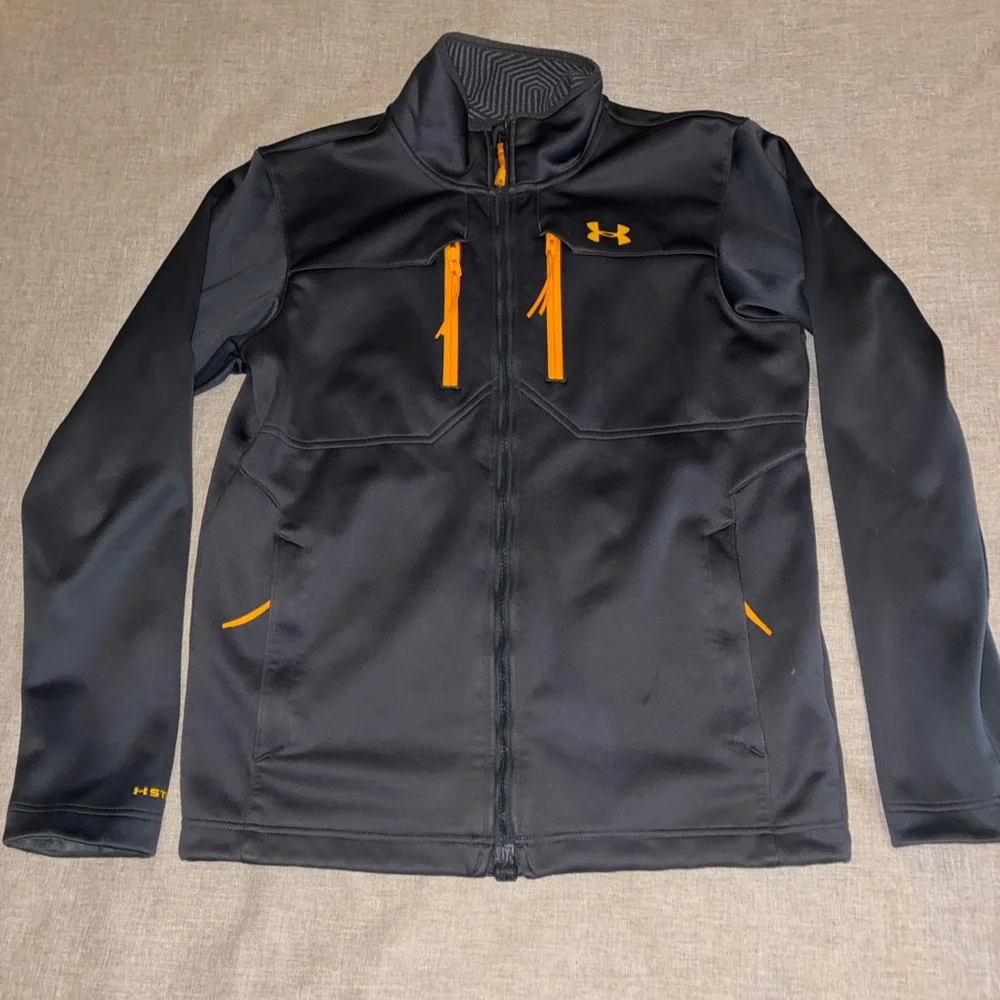 Under Armour Men’s Black Softshell Jacket with Orange Accents